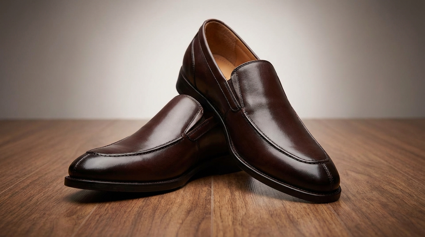 Brown Formal Slip-On Loafers